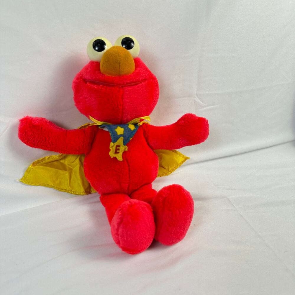 Vintage 1997 Tyco Super Elmo Sesame Street Superheroes Stuffed Plush